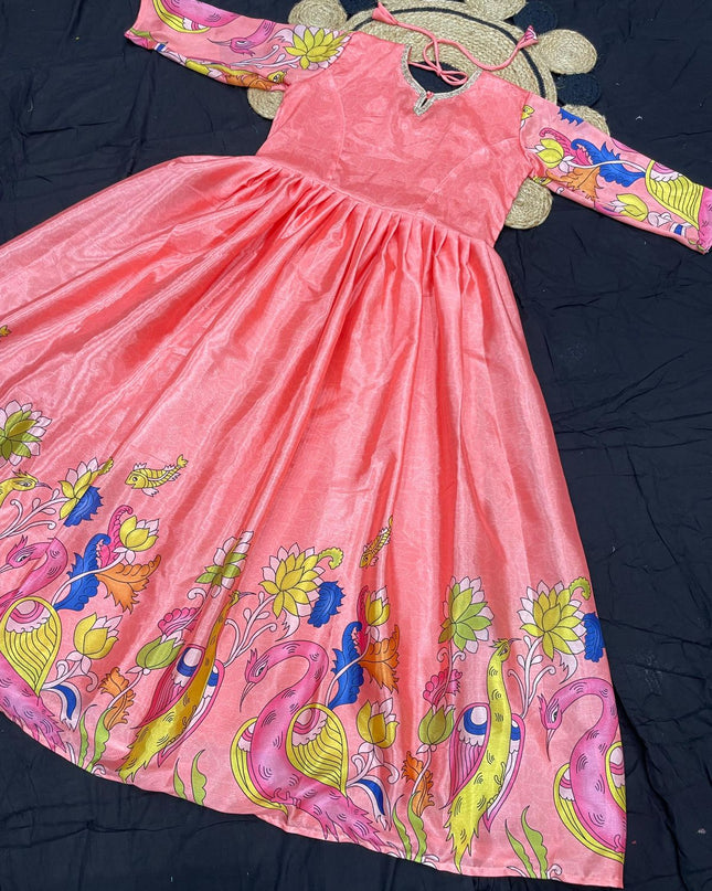 Premium Kalamkari Digital Printed Gown