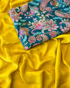 Bright Yellow  + Teal Blue