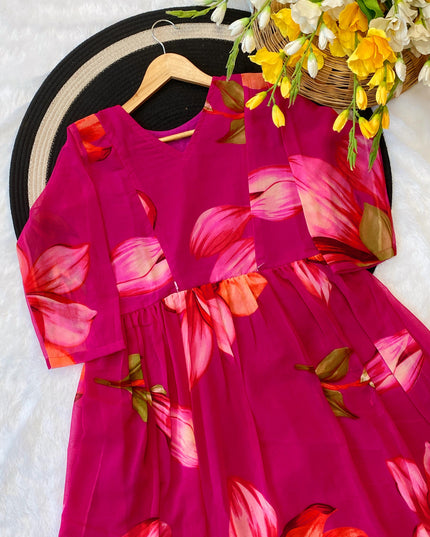 Faux Georgette Feeding Dress