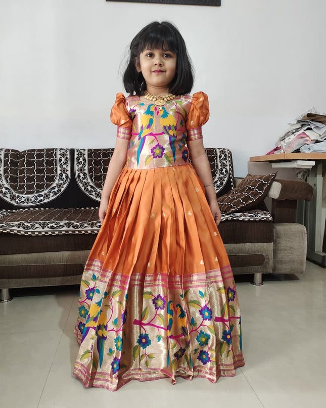 Kids Paithani Gown