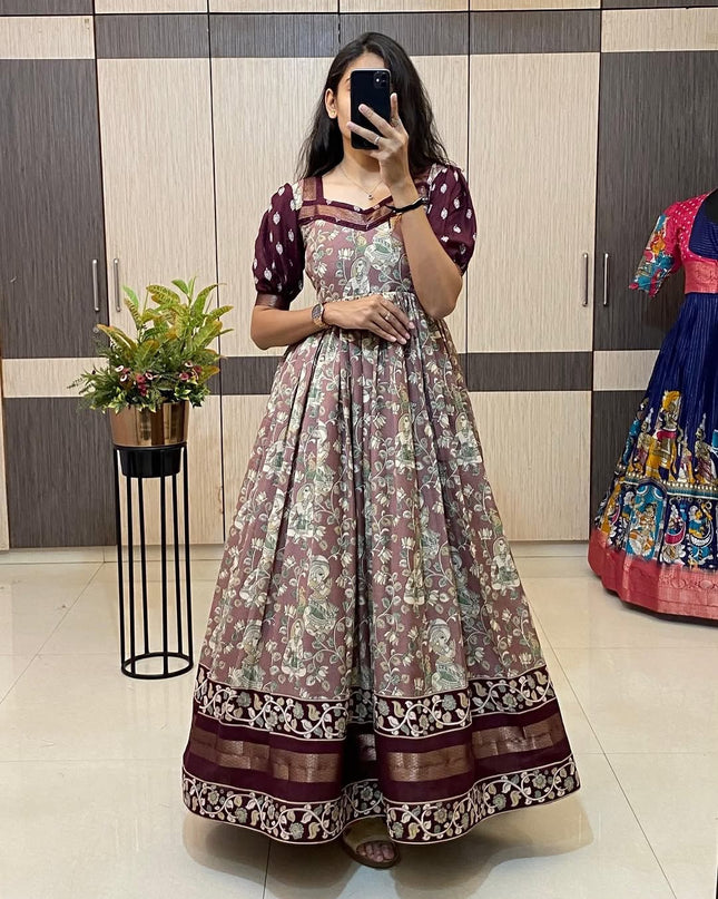 Kalamkari Long Gown