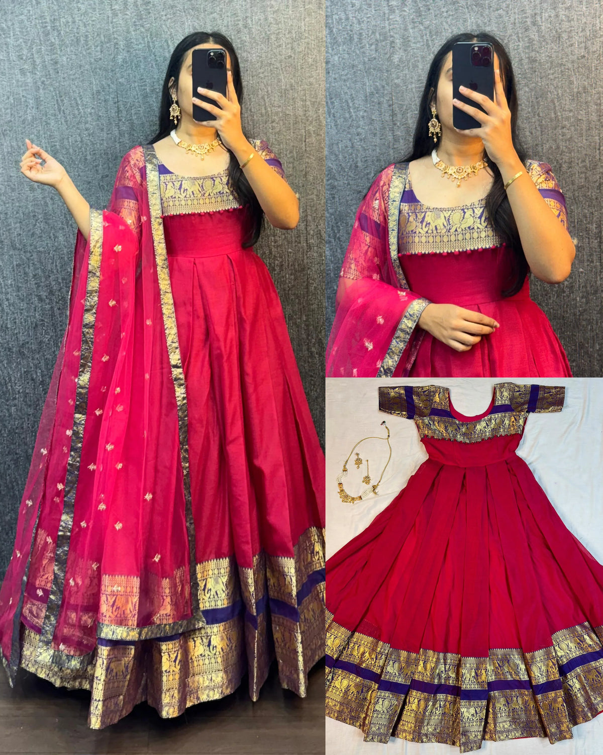 Narayanpet Gown with Duppata