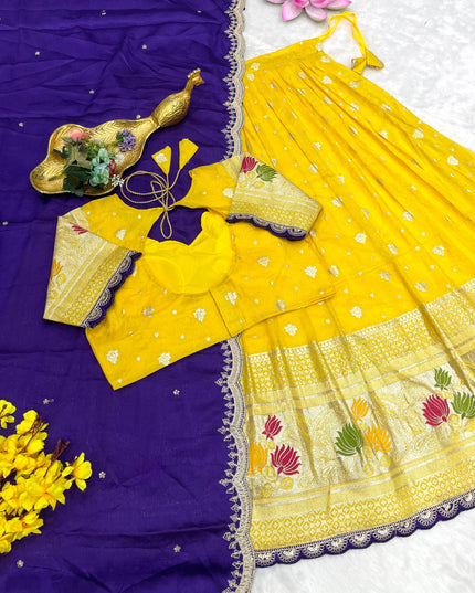 Viscos Tissu Lehenga