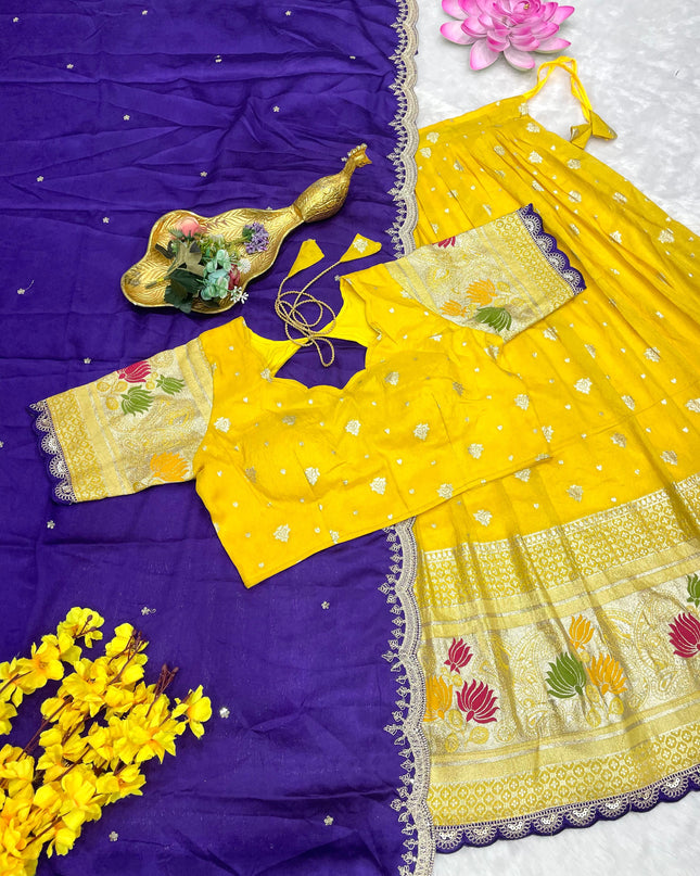 Viscos Tissu Lehenga