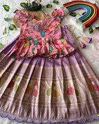 Blush Pink & Lavender / 0-3 Months