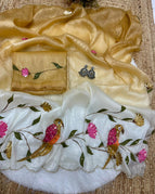 Golden Beige with Ivory (off-white) ombré