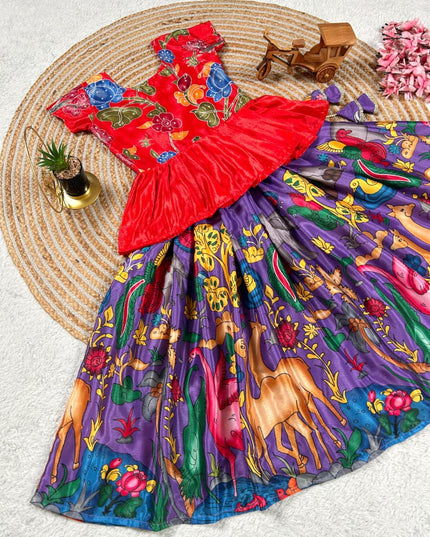 KalmaKari Printed  Lahenga