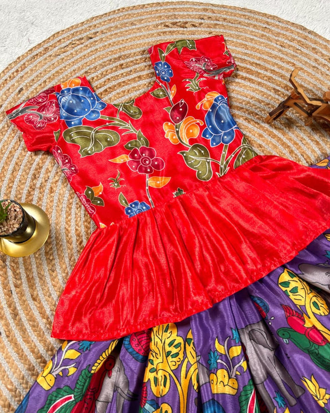 KalmaKari Printed  Lahenga