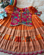 Rani Pink & Bright Orange / 0-3 Months