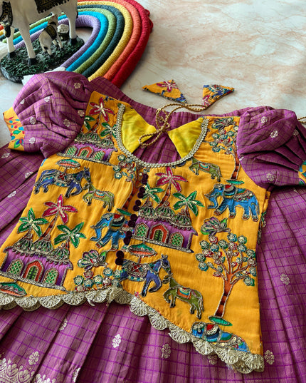 Elephant Tissue Checks Lehengha