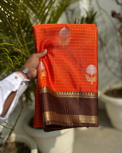 Banarasi  semi Cotton Soft Silk Zari Saree