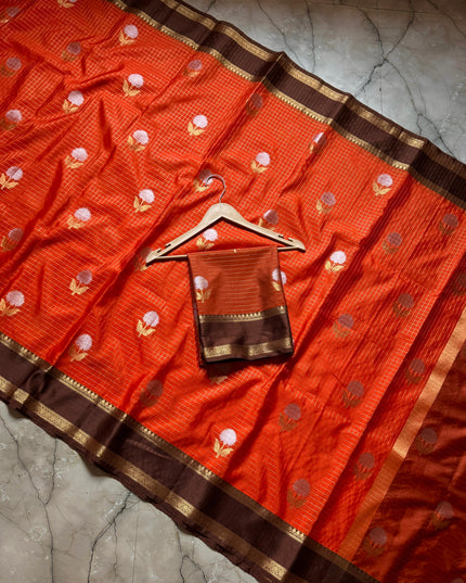 Banarasi  semi Cotton Soft Silk Zari Saree