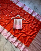 tomato red with baby pink