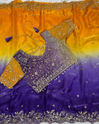 yellow–purple ombré.