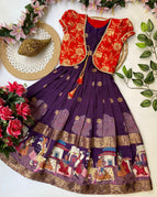 deep purple (royal purple) with  bright red / 1 Year