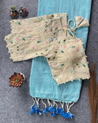 Beige with soft blue