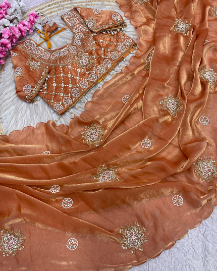 Saree With Stiched Blouse