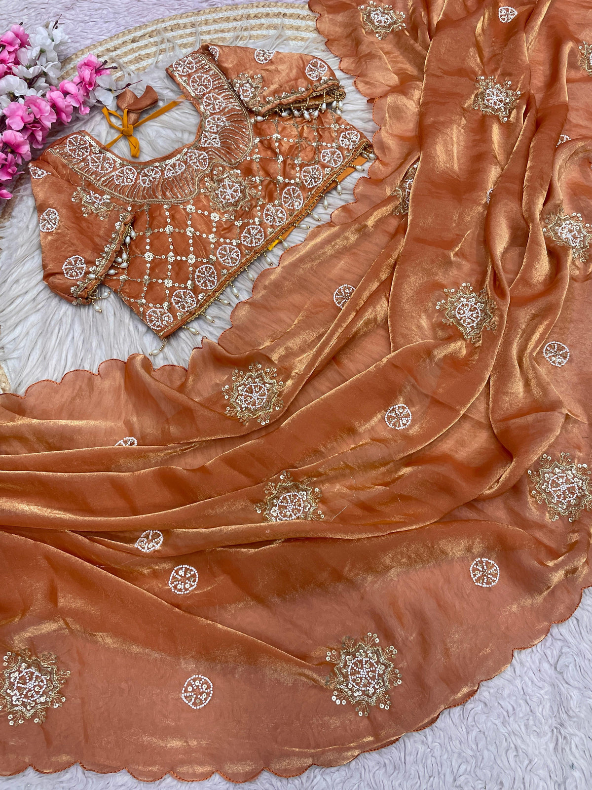 Saree with Stitched Blouse