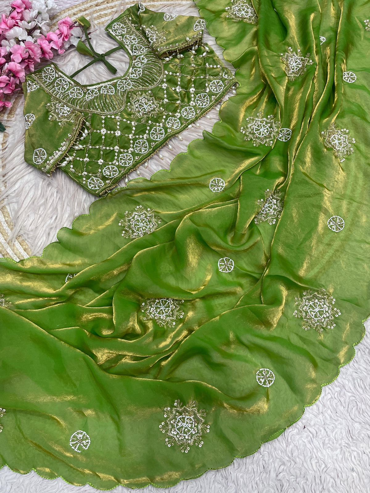 Saree with Stitched Blouse
