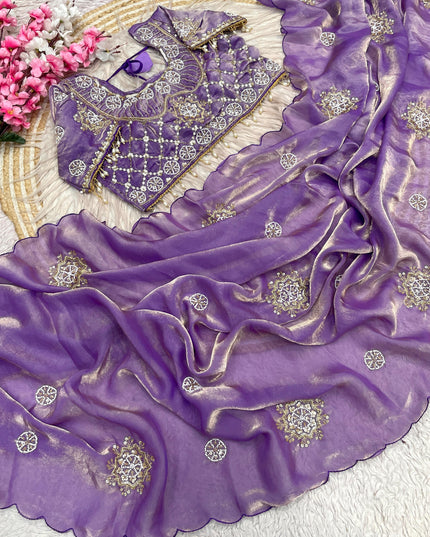 Saree With Stiched Blouse