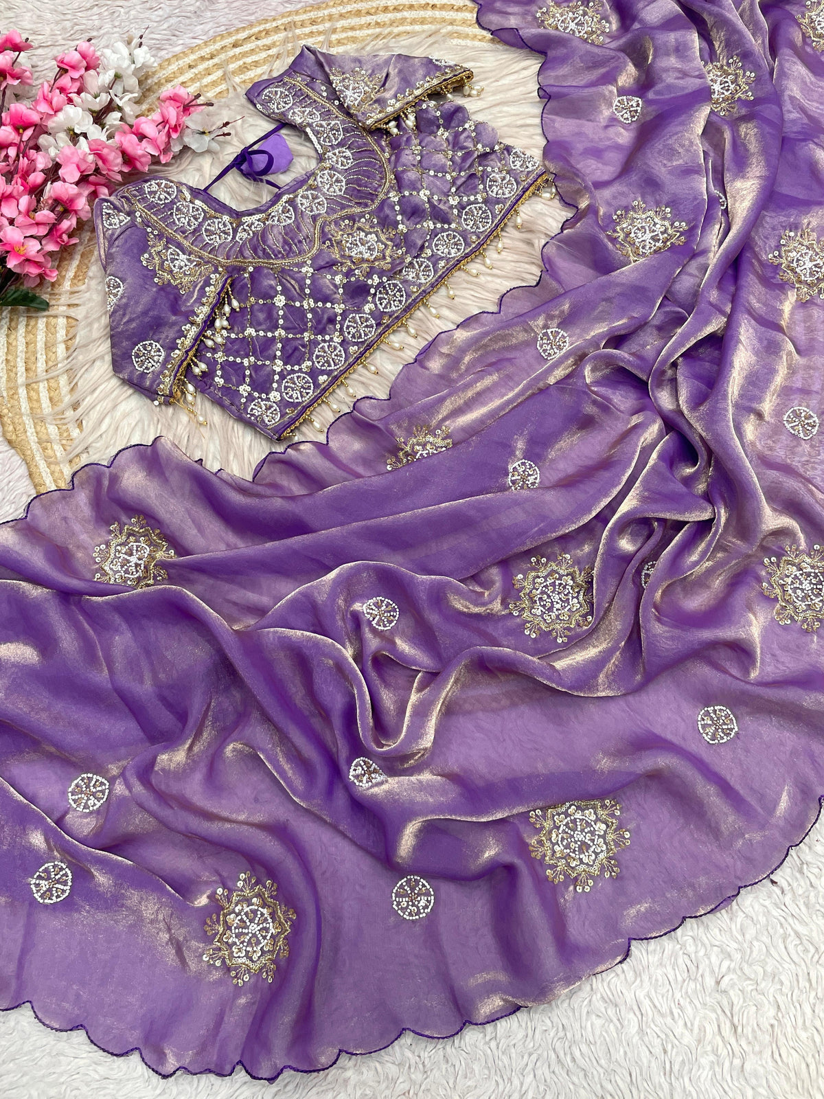 Saree with Stitched Blouse