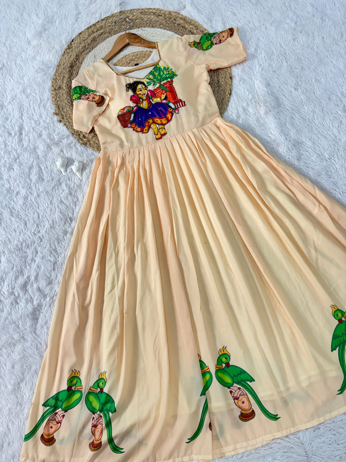 Sreeleela Kalamkari Print Muslin Gown