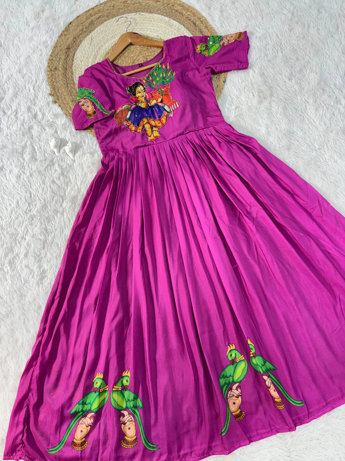 Sreeleela Kalamkari Print Muslin Gown