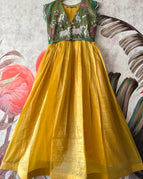 Mustard Yellow  with Olive Green