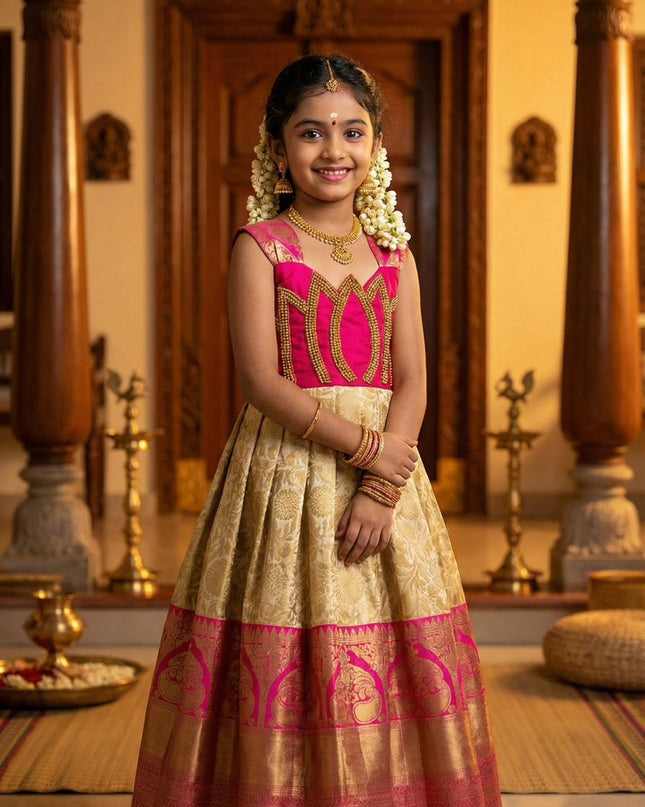 Soft Jacquard Silk Gown