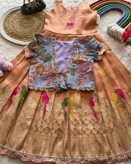 Parrat Design Gown With Floral Position