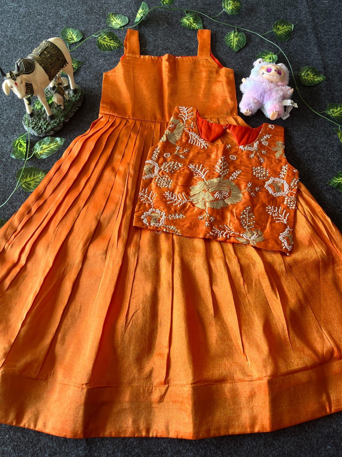 Viscose Tissue Gown with Handwork Coat