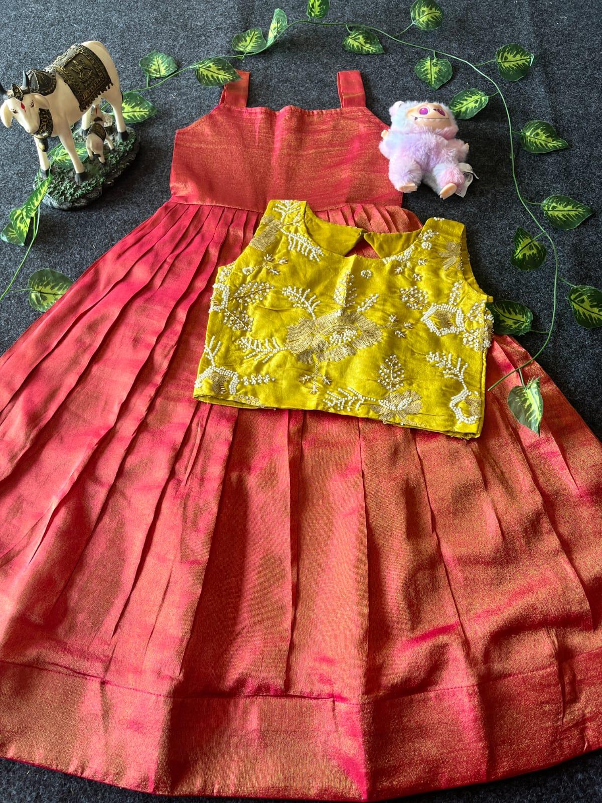 Viscose Tissue Gown with Handwork Coat