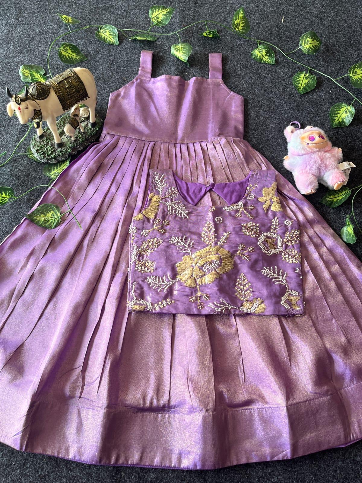 Viscose Tissue Gown with Handwork Coat