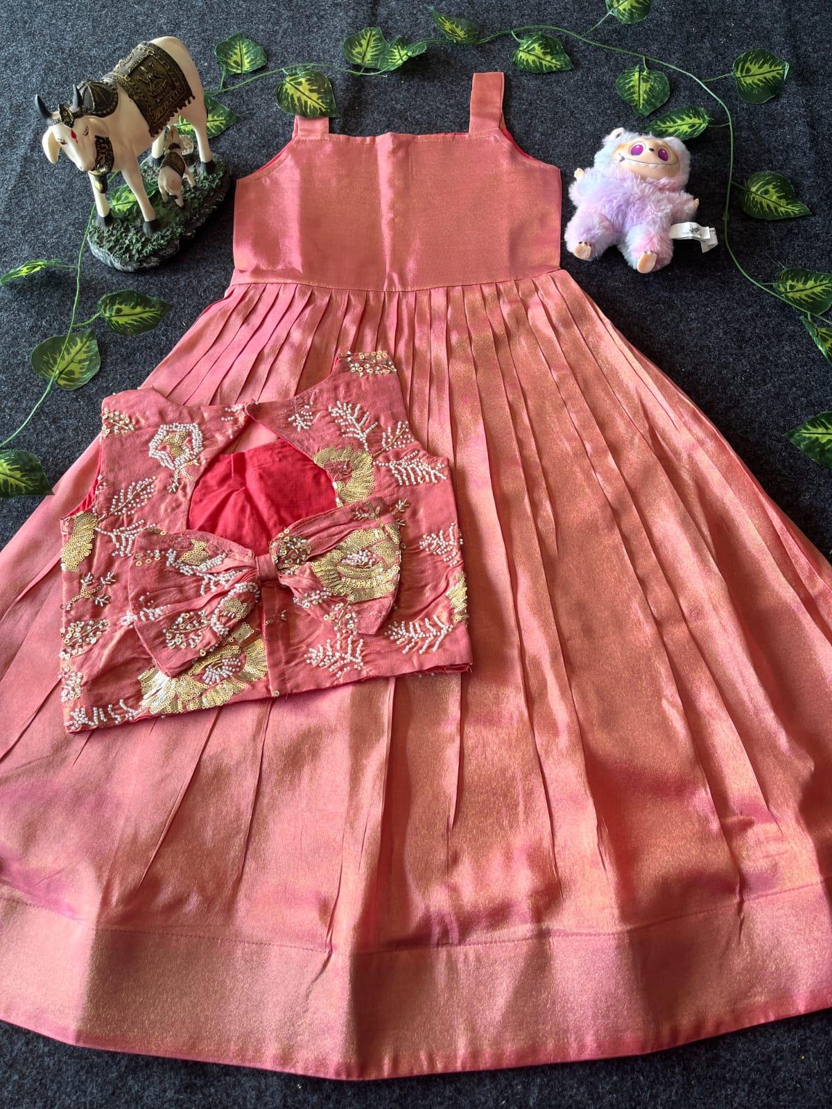 Viscose Tissue Gown with Handwork Coat
