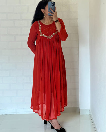 Blooming Georgette Kurti
