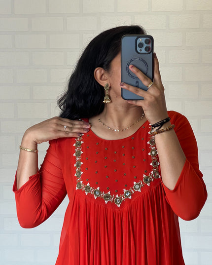 Blooming Georgette Kurti