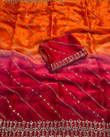 Royal Ombre Organza Sarees