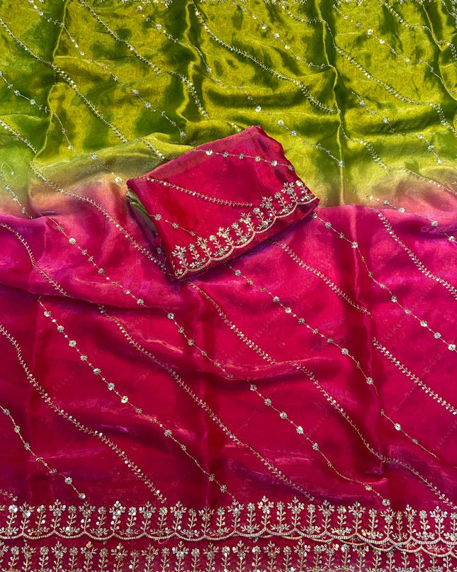 Royal Ombre Organza Sarees