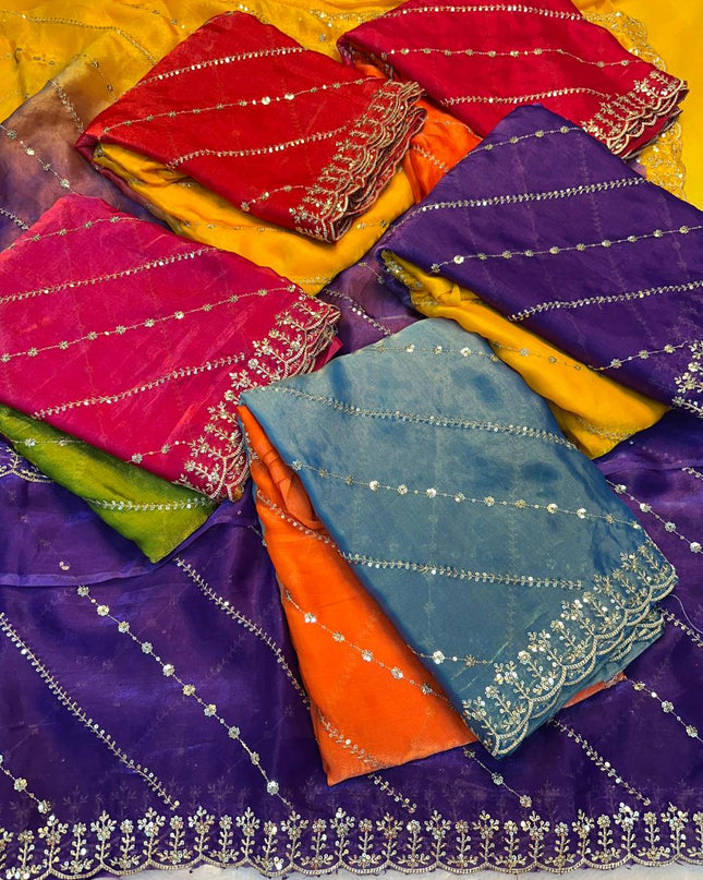 Royal Ombre Organza Sarees