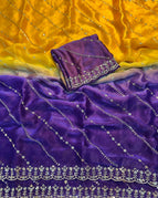 Mustard Yellow & Royal Purple