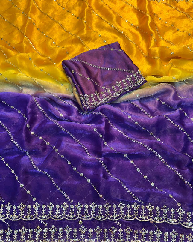 Royal Ombre Organza Sarees