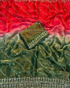 Bright Red & Bottle Green