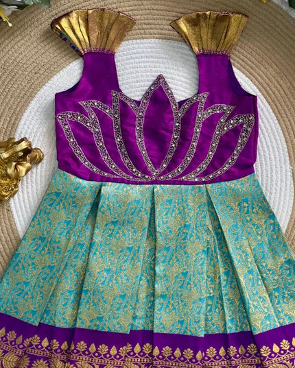Royal Lotus Silk Frock