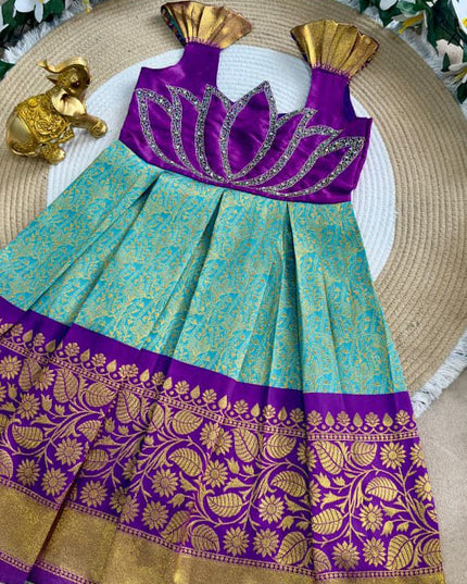 Royal Lotus Silk Frock