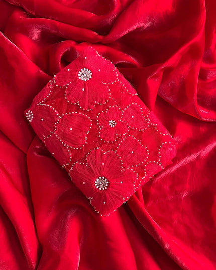 Floral Organza Embroidered Sarees