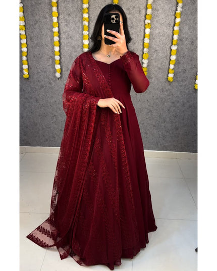 Faux Georgette Gown