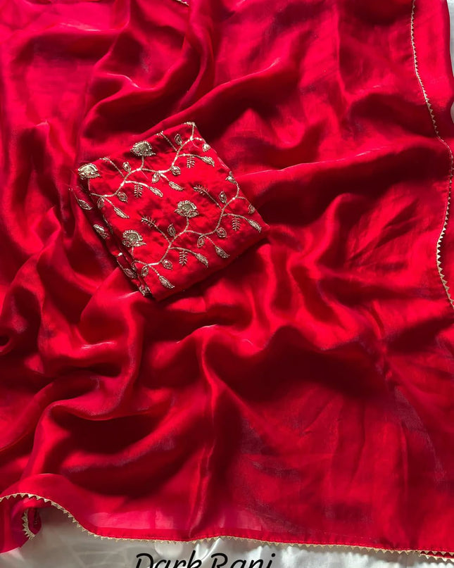 Fendy Sattin Plan Sarees