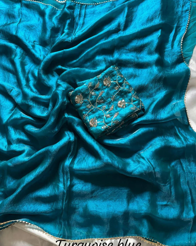 Fendy Sattin Plan Sarees