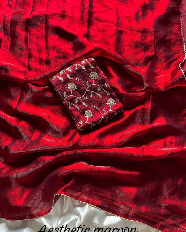 Fendy Sattin Plan Sarees