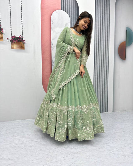 Heavy Fox Georgette Lehenga